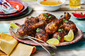 Reggae drumsticks with pineapple chutney recipe